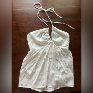 American Eagle Outfitters White halter tank top